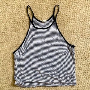 Cropped Striped Tank Top